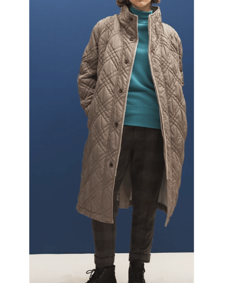 DU TANGO DA-0243 ポリエステルタフタキルティングコート KHAKI BEIGE