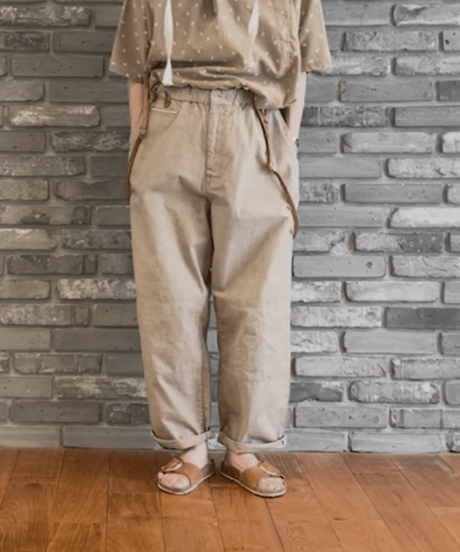 2025SS DU TANGO DG-0141　レザーサスペンダー　TANBROWN /BLACK