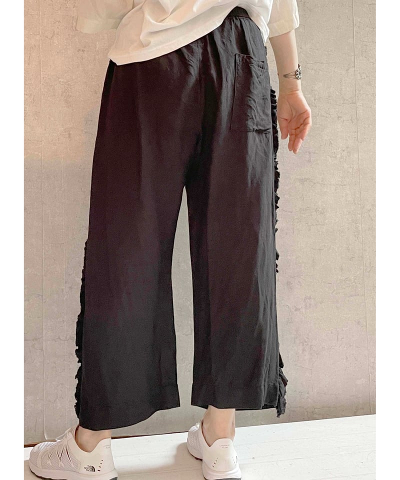 ☆Gauze# G1106 リネンヴィスコースヴィヴィアンパンツ BLACK | Le8ème