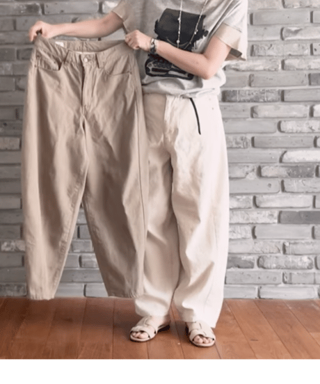 2025SS DU TANGO  DP-0451　リネンキャンバスジーンズ　KHAKI
