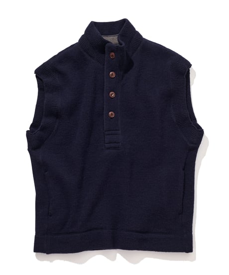 DC-0263　リブジャージベスト　 NAVY