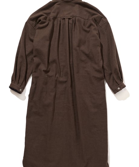 DO-0163　フランネルワンピース　  BROWN