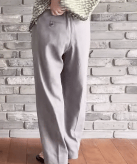 2025SS DU TANGO  DP-0351　サマーウールドロストパンツ　２カラーLIGHTGREY/NAVY