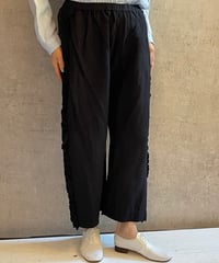 Gauze#　G1106　リネンヴィスコースヴィヴィアンパンツ　BLACK