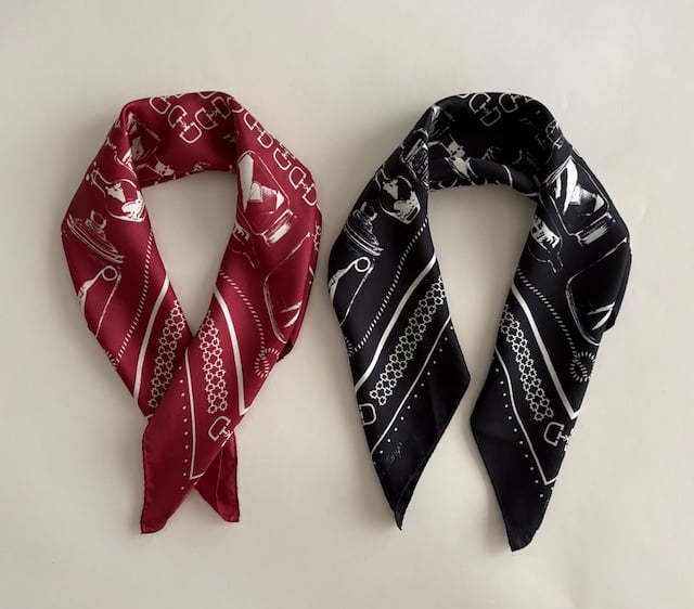 DG-0154 バンダナスカーフ DARK RED/ DARK NAVYの2カラー | Le8