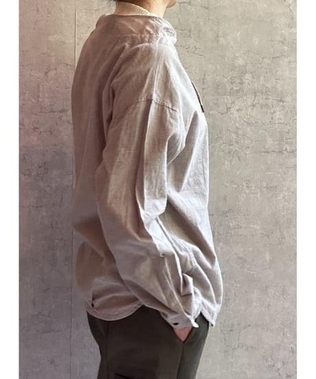 2025AW　DU TANGO　DS-0153　アジャストネックスモッグシャツ TOP　BEIGE
