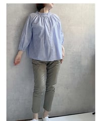 Hands of creation　1520624 綿麻　ストライプブラウス