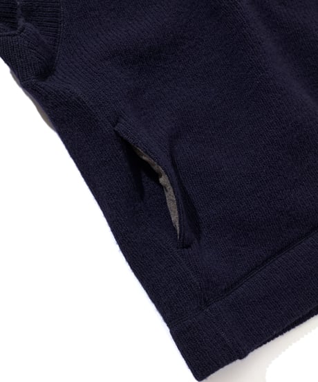 DC-0263　リブジャージベスト　 NAVY