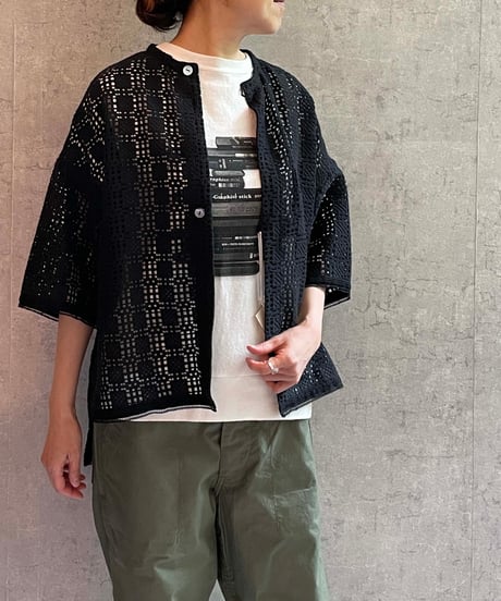 DS-0161　メッシュレースシャツ　IVORY