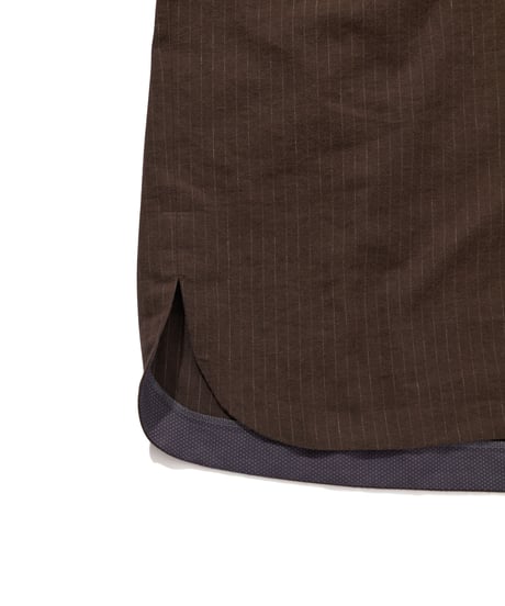 DO-0163　フランネルワンピース　  BROWN