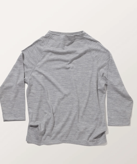 2025AW　DU TANGO　DC-0653　ウール天竺ラグランTEE　TOP GREY