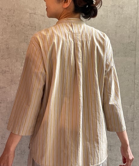 DS-0461　ベーカーシャツ　YELLOW STRIPE