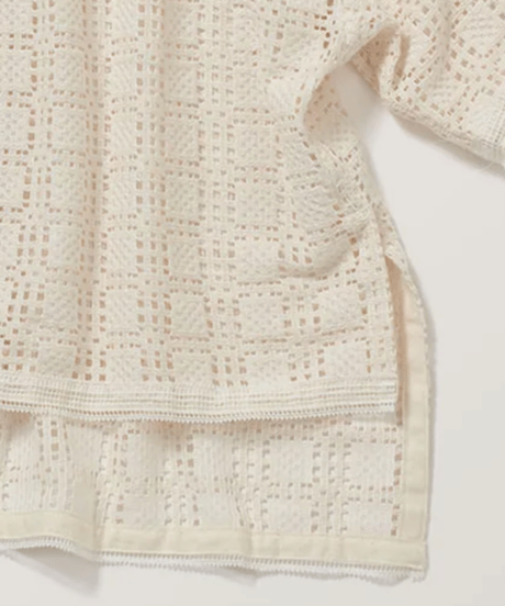 DS-0161　メッシュレースシャツ　IVORY