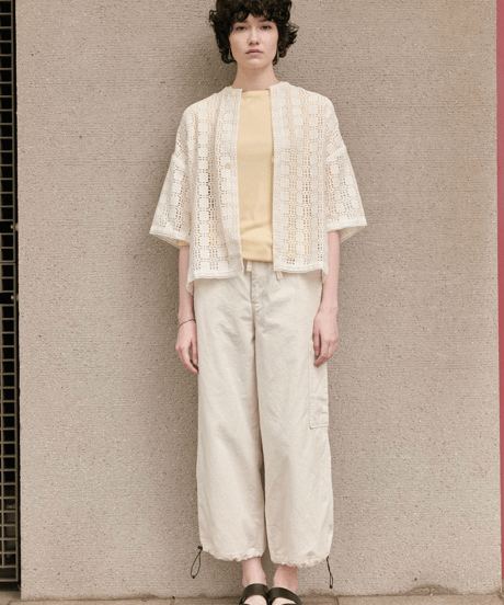 DS-0161　メッシュレースシャツ　IVORY