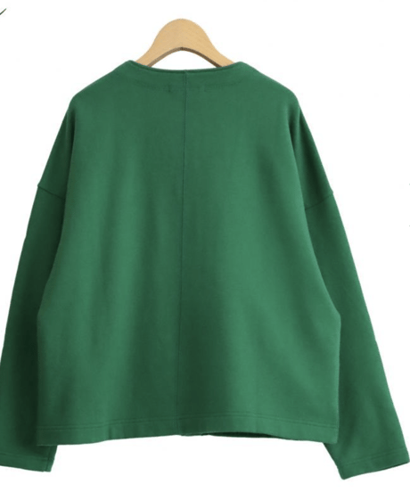 made in Japan   FABRIQUE en planète terre  262-104  oversize snap cardigan　RED