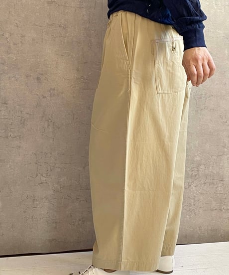 OUVERT　2610302 タックワイドパンツ　ベージュ