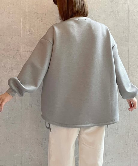 MANON MNN-C-172  Cardbord Knit Long Sleeve Spindle Tee　　GREY