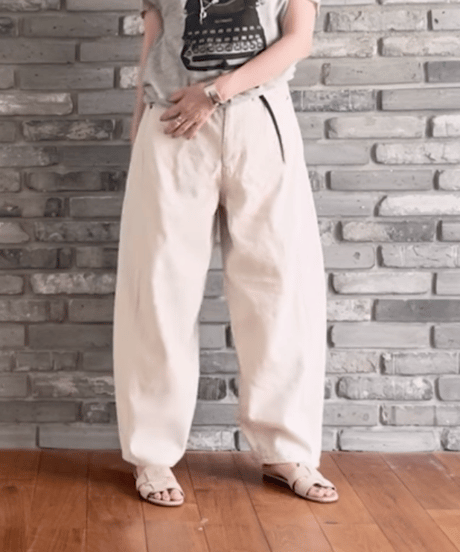 2025SS DU TANGO  DP-0451　リネンキャンバスジーンズ　KHAKI