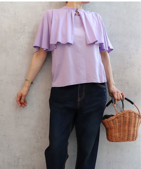 ★tsukinowa  　TT123　前後で着れるスクエアフリルTee・ピンク