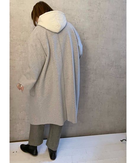 FABRIQUE en planète terre 　252-068 ウール ロングコート 　グレージュ