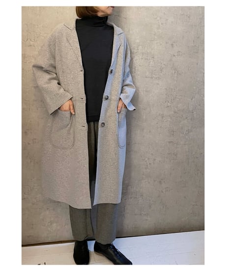 FABRIQUE en planète terre 　252-068 ウール ロングコート 　グレージュ