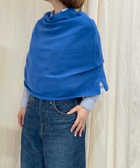 (g)グラム　g527　 SHEPHERD KNIT CAPEシェパードニットケープ　ブルー