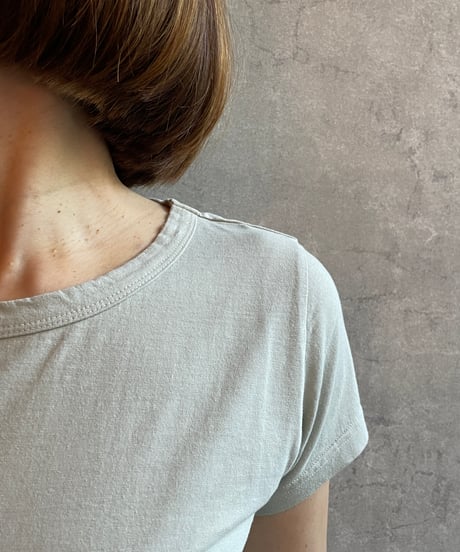 FABRIQUE en planète terre 　251-005 ベーシッククルーネックTEE　アイスグリーン