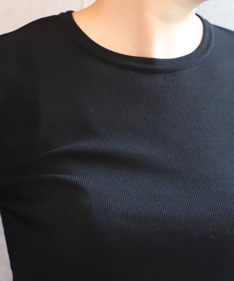 ROBE de PEAU  R189　クルーネックプルオーバー　BLACK