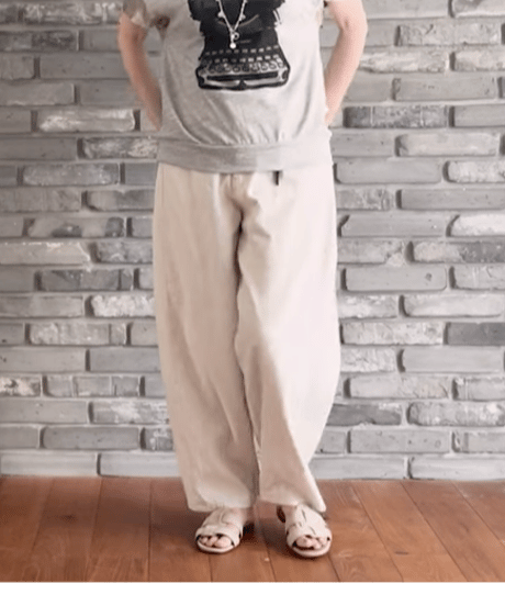 2025SS DU TANGO  DP-0451　リネンキャンバスジーンズ　KHAKI