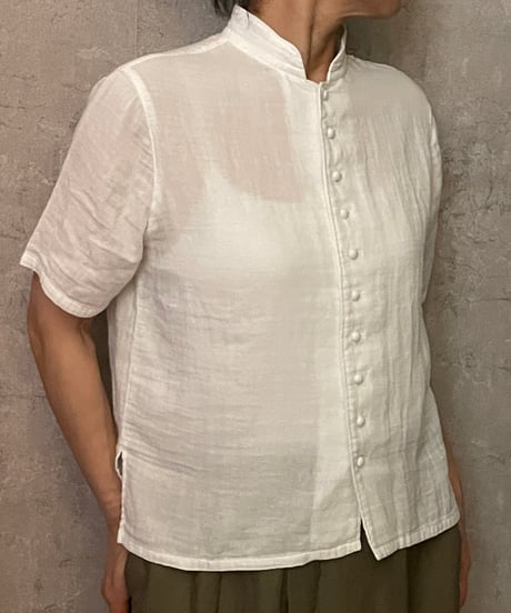 In trace(イントレース）kurumi button shirt WHITE