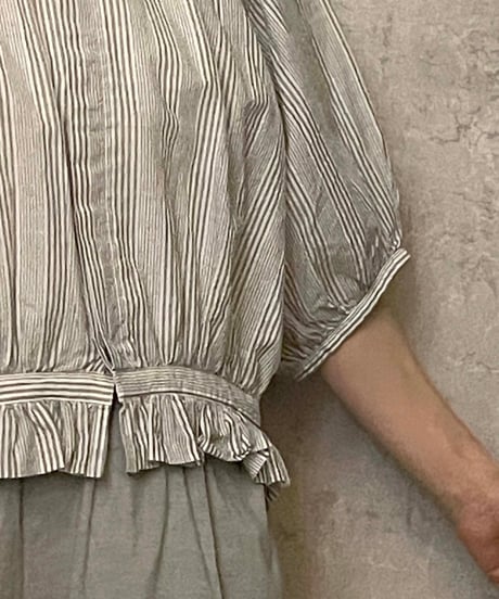 In trace(イントレース）8T004  gyathered shirt ストライプ