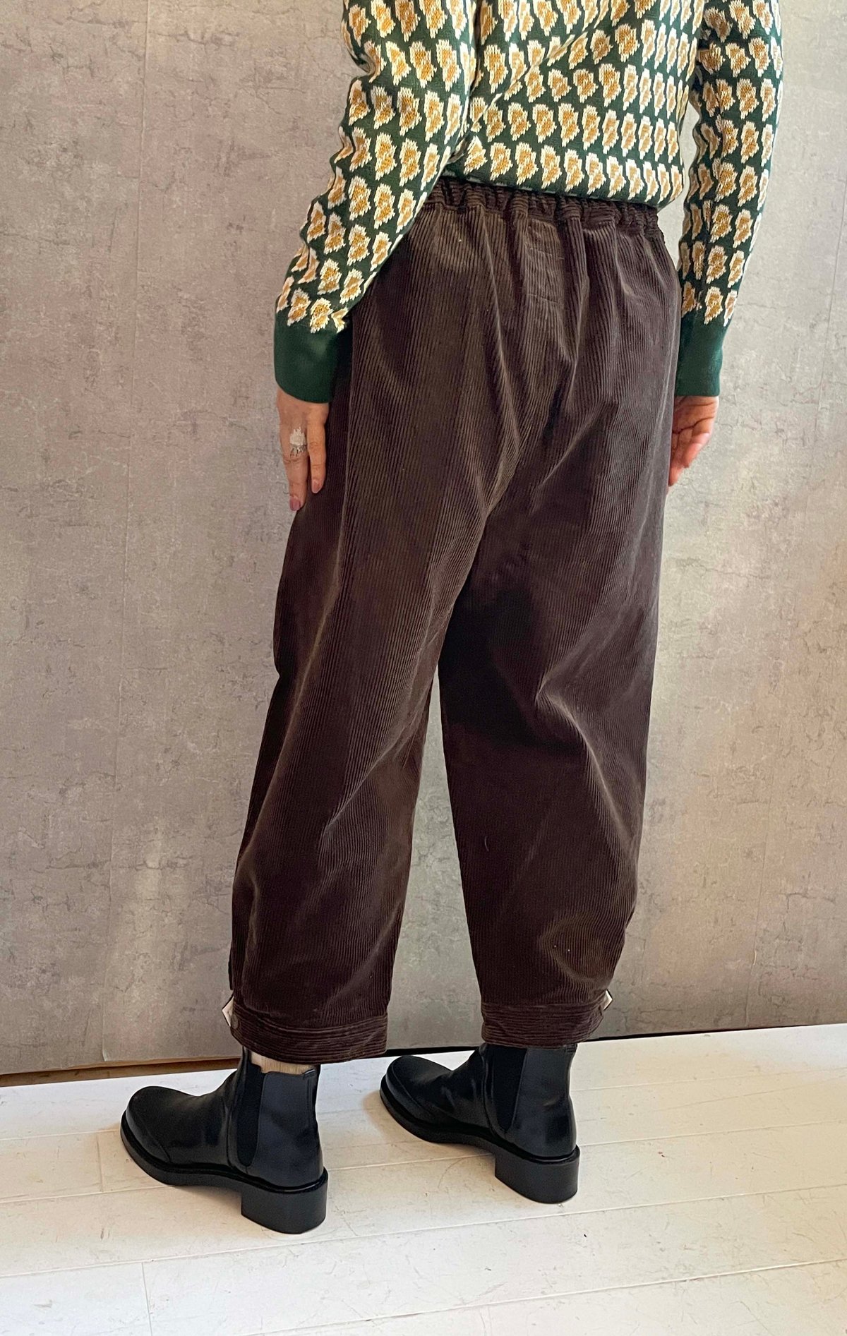 ROBE de PEAU R201 コーデﾕロイボタンパンツ ブラウン | Le8ème