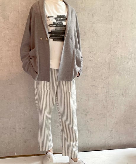DC-0461  ペンシルプリントTEE　TOPGREY