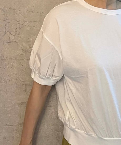 ★FABRIQUÉ n planète terre  241-025　コンビネーション半袖TEE　ホワイト
