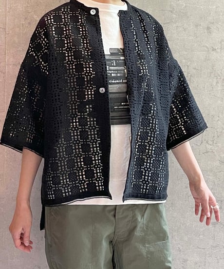 DS-0161　メッシュレースシャツ　IVORY