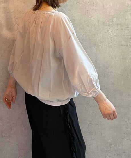 made in Japan   FABRIQUE en planète terre　261-115　ローン7 分袖トップス　グレージュ