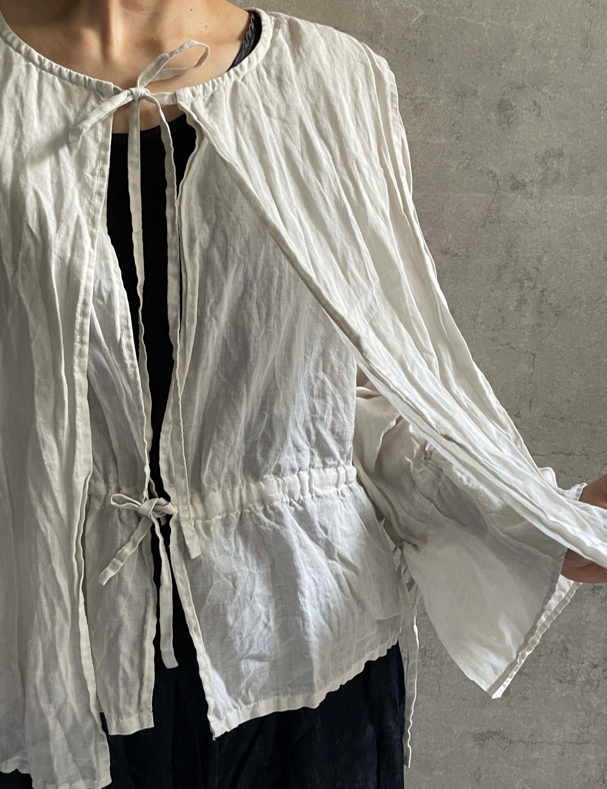 Gauze# G1106 キュリアス2WAYブラウス FADE GREY | Le8ème ル