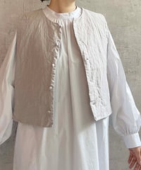 ROBE de PEAU  R232 コットンリネン２WAY ジレ　GREY(グレーベージュ）