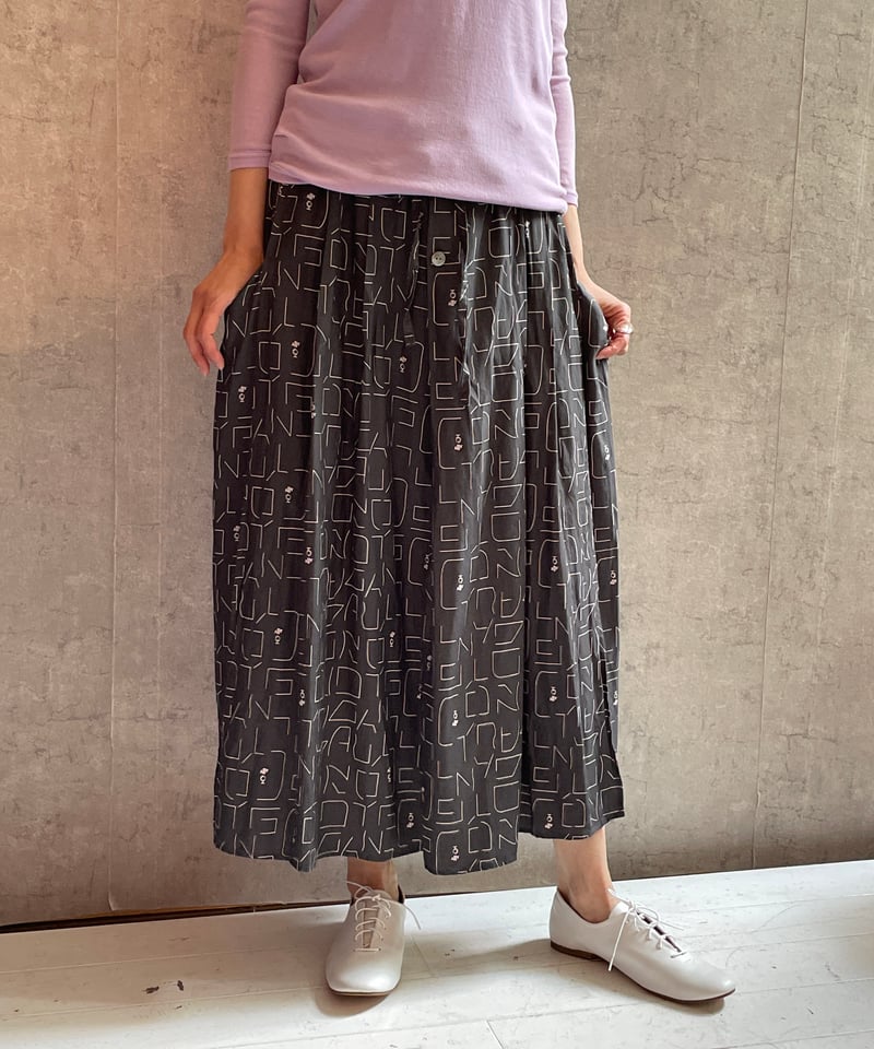 DB-0361 モノグラムプリントスカート MINT | Le8ème ルイチェム