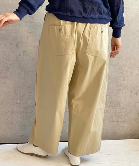 OUVERT　2610302 タックワイドパンツ　ベージュ