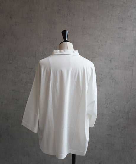 ESTROISLOSE エストゥロワルーズ   EC23116  プレミアム天竺7分袖Tシャツ・ホワイト
