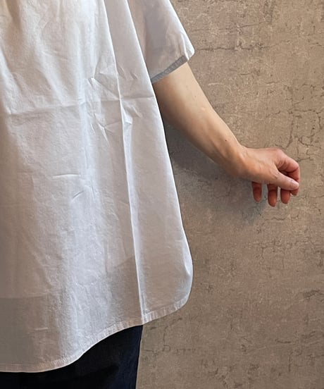 made in Japan   FABRIQUE en planète terre  261-118 ローン半袖ブラウス　アイスグレー