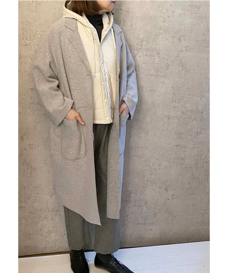 FABRIQUE en planète terre 　252-068 ウール ロングコート 　グレージュ