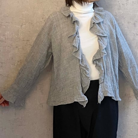 【新品未使用】(g)グラム ウールガーゼチェックギャザープルオーバー gグラム | STORES
