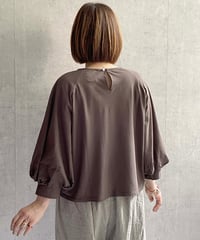 Gauze# G1087　スリーブキュリアスプルオーバー　BROWN KHAKI　(maide in japan)