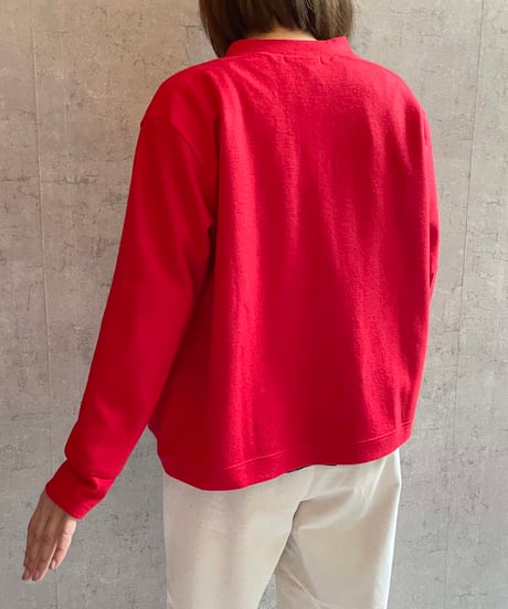 FABRIQUE en planète terre 　252-111　wool cardigan　RED