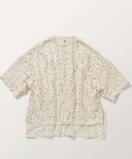 DS-0161　メッシュレースシャツ　IVORY