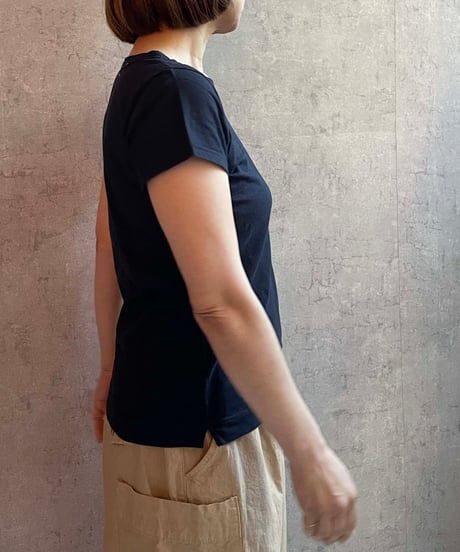 FABRIQUE en planète terre 　251-005 ベーシッククルーネックTEE　ダークネイビー