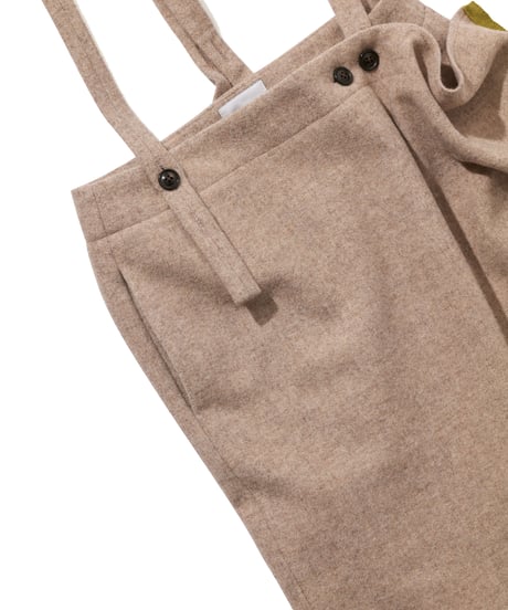 DB-0163　サスペンダーラップスカート　  BROWN CHECK