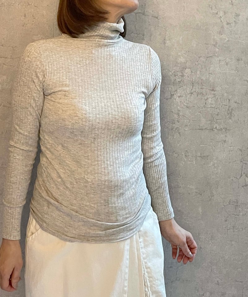 Gauze# G908 BASIC ヤクテレコタートルプルオーバー GREY（グレー） |